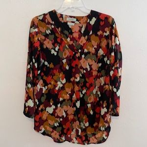 Van Heusen Bold Floral Blouse Sz M